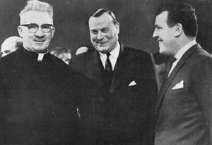 Hugh O'Flaherty, Sam Derry and Eamonn Andrews